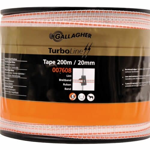Gallagher TurboLine Tape 20mm (White) - 200m